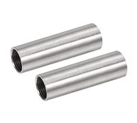 sourcing map 304 Inox Acier Tuyau Couplage Raccord G1/2 Femelle Filetage DN15 80mm Droit Coupler Connecteur Paquet de 2