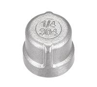 sourcing map 304 Inox Acier Tuyau Extrémité Capuchon Raccord 1/4" NPT Femelle Fil Bouchon