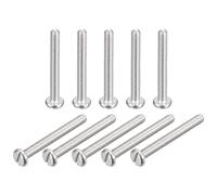 sourcing map 304 Inoxydable Acier Machine Vis, 50Pcs M2.5x22 mm Fendu Conduire Obligatoire Diriger Vis Boulons