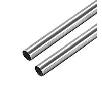 sourcing map 304 Inoxydable Acier Tube Rond 10mm OD 0.2mm Paroi Épaisseur 250mm Longueur Sans Soudure Droit Tuyau Tube 2 Pcs