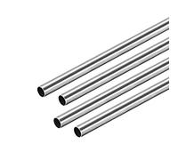 sourcing map 304 Inoxydable Acier Tube Rond 5mm OD 0.2mm Paroi Épaisseur 250mm Longueur Sans Soudure Droit Tuyau Tube 4 Pcs