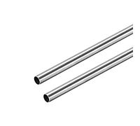 sourcing map 304 Inoxydable Acier Tube Rond 5mm OD 0.2mm Paroi Épaisseur 250mm Longueur Sans Soudure Droit Tuyau Tube 2 Pcs