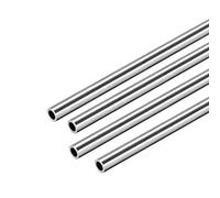 sourcing map 304 Inoxydable Acier Tube Rond 5mm OD 0.8mm Paroi Épaisseur 250mm Longueur Sans Soudure Droit Tuyau Tube 4 Pcs