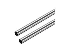 sourcing map 304 Inoxydable Acier Tube Rond 6mm OD 0.2mm Paroi Épaisseur 250mm Longueur Sans Soudure Droit Tuyau Tube 2 Pcs
