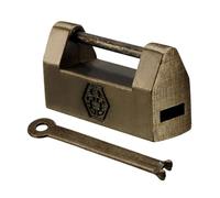 sourcing map 30mm Largeur du corps Cadenas Antique Chinois Ancien Style Zinc En Laiton Plaqué