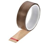 sourcing map 30mm PTFE Tissu Enduit Ruban Marron Haut Temperature Ruban pour Vide Main et Scellants à Impulsion Adhésif Ruban 10m/32.8ft