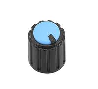 sourcing map 30pc 6mm Arbre 10x12mm Bouton Potentiomètre rotatif plastique noir; bleu