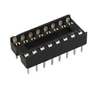 sourcing map 30pcs 16 Broche 2.54mm DIP IC Prise Soudure Type Adaptateurs
