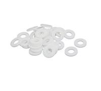 sourcing map 30pcs 18mmx8mmx2mm Rondelle plate en PTFE blanc joint bride