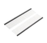 sourcing map 30Pcs 2.54mm Pas 40-Broche 28mm Longueur Seule Rangée Droit Connecteur Broche Bande en-tête pour Prototype Bouclier