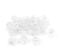 sourcing map 30pcs Arrêt de Cordon Serrure de Cordon Verrou de Cordon à Ressort bloqué Cordon Glisser Cordon pour Vêtement Sac Lacet Camping en plastique 7 mm x 5 mm Trou Transparent