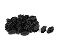 sourcing map 30pcs Bouchon Pied de Chasie Embout Capuchon Jambe Tube Insert Table Meuble Protection Forme Ovale 30mmx15mmx16mm