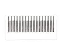 sourcing map 30pcs Diamant Meulage Bavures Sculpture Forets 1.5mm Cylindre Forme Tête Monté Pointe 1/8 Queue pour Outil rotatif