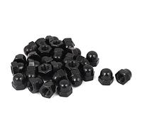 sourcing map 30pcs Écrou Borgne Noir M8 Hexagonal Dôme Clous Carbure Acier Décoratif pour Vis Boulon