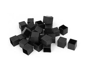 sourcing map 30pcs Embout Caoutchouc Pied Chaise 20mm x 20mm Antidérapant Carré Pied Meubles Couverture Protecteur