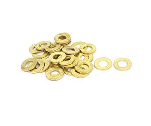 sourcing map 30pcs Joint Cuivre 10mm x 20mm x 1.5mm Rondelles Cuivre Doré Plat