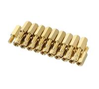 sourcing map 30pcs M3 10+6mm fil mâle femelle entretoise hexagonale laiton vis PCB