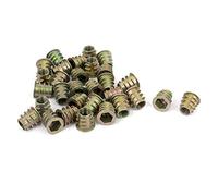 sourcing map 30pcs M6x10mm zingué Hex Creux dans l'écrou à insert bois