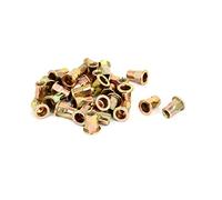 sourcing map 30pcs M6x15mm Tête plate demi-corps hexagonale écrous rivet douilles taraudées Nutserts