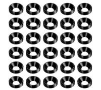 sourcing map 30Pcs Rondelles Coniques M4 en Alliage d'Aluminium Anodisé, Rondelles de Finition pour Pièces d'Accessoires Mécaniques, Noires