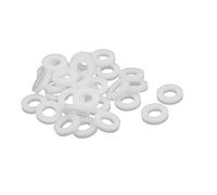 sourcing map 30pcs Rondelles PTFE Plat Joint Étanchéité pour Robinet Tuyau Blanc 10mm OD 5mm ID 2mm Épaisseur