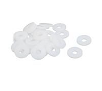 sourcing map 30pcs Rondelles PTFE Plat Joint Étanchéité pour Robinet Tuyau Blanc 18mm OD 6mm ID 2mm Épaisseur