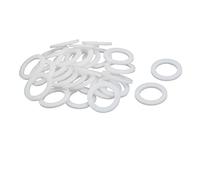 sourcing map 30pcs Rondelles PTFE Plat Joint Étanchéité pour Robinet Tuyau Blanc 22mm OD 14mm ID 2mm Épaisseur