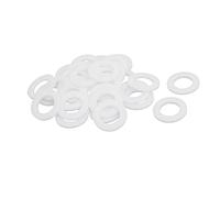 sourcing map 30pcs Rondelles PTFE Plat Joint Étanchéité pour Robinet Tuyau Blanc 24mm OD 14mm ID 2mm Épaisseur
