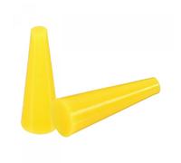 sourcing map 30pcs Silicone Caoutchouc Coniques Bouchons Solides pour Poudre Revêtement, Peinture, Anodisation, Placage, Sablage Laboratoire Utilisation Jaune 3mm à 7mm