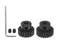 sourcing map 32P Durci Pignon Moteur Ensemble Engrenages 2pcs 21T 22T Convient 5mm RC Motor Arbre 0.8 Metric Terrain 32 Terrain Engrenages pour RC Voiture, avec Hex Clé