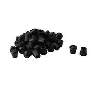 sourcing map 32pcs Embout Pied Chaise Bouchon Tampon Capuchon Protection Jambe Meuble Plancher Anti-dérapant en Caoutchouc Noir 12mm Diamètre Intérieur