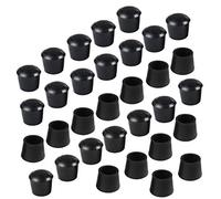 sourcing map 32pcs Embout Pied Chaise Bouchon Tampon Capuchon Protection Jambe Meuble Plancher Anti-dérapant en Caoutchouc Noir 22mm Diamètre Intérieur