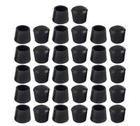 sourcing map 32pcs Embout Pied Chaise Bouchon Tampon Capuchon Protection Jambe Meuble Plancher Anti-dérapant en Caoutchouc Noir 19mm Diamètre Intérieur