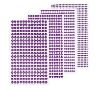 sourcing map 3584 Pièces 8 Feuilles Strass Autocollants Violet Profond 3/4/5/6 mm Gems Autocollants Strass Auto-adhésifs pour Décoration DIY Artisanat Visage Yeux Ongles Cheveux Maquillage