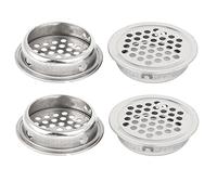 sourcing map 35mm diamètre forme ronde en métal Mesh Aérateur plat trou ventilation Louvre 4Pcs