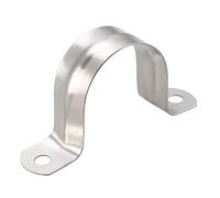 sourcing map 35mm Fixation Tuyau Clip Tube Attacher Collier de Serrage Pince Rigide Tube Sangle 2 Trous 304 Acier Inoxydable 8pcs