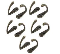 sourcing map 35mm Long Vintage Style vis Fixation vêtements Crochet Cintre Ton Bronze 10 PCS