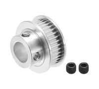 sourcing map 36 Dents 10mm Alésage Distribution Poulie Aluminium Synchrone Roue Argent pour 3D Imprimante Ceinture CNC Machine