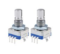 sourcing map 360 Degré Rotatif Encodeur Interrupteur Potentiomètre EC11 7 Broche 15mm 2Pcs