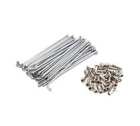 sourcing map 36pcs 4mm Filetage diamètre 160mm Longueur Rayons de Roue de Scooter avec mamelons