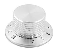 sourcing map 37mm x 15mm Volume Bouton Commande potentiomètre Rotatif Couleur Argenté avec Cadran