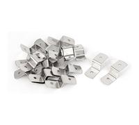 sourcing map 38mm x 13mm x 11mm métal Cadre photo forme Z Supports Supports de ton argent 20PCS