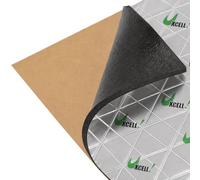 sourcing map 394 Mil 10,8 Pi² Matelas D'Isolation Thermique Et Acoustique Auto-Adhésif Pour Voiture Mousse Avec Feuille D'Aluminium 40 X 40 Pouces Pour Aile Et Moteur