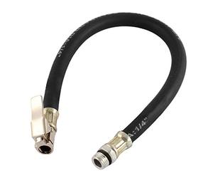 sourcing map 39cm Longueur 12mm Filetage mâle Tuyau Flexible Caoutchouc Pompe air gonfleur Pneu