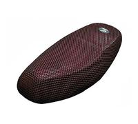 sourcing map 3D Moto Scooter cyclomoteur Housse de siège Coussin Respirant en Filet Noir Rouge
