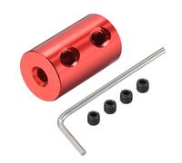 sourcing map 3mm à 3.17mm Alésage Coupleur Arbre Moteur Rigide Couplage Ensemble Vis L20XD12 Aluminium Alliage Accouplement Connecteur Accessoire Foncé Rouge 2pcs