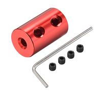 sourcing map 3mm à 3mm Alésage Coupleur Arbre Moteur Rigide Couplage Ensemble Vis L20XD12 Aluminium Alliage Accouplement Connecteur Accessoire Foncé Rouge 4pcs