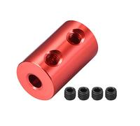 sourcing map 3mm à 4mm Alésage Coupleur Arbre Moteur Rigide Couplage Ensemble Vis L20XD12 Aluminium Alliage Connecteur Accessoire Rouge