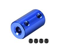 sourcing map 3mm à 5mm Alésage Coupleur Arbre Moteur Rigide Couplage Ensemble Vis L25XD14 Aluminium Alliage Accouplement Connecteur Accessoire Clair Bleu 1pcs