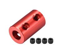 sourcing map 3mm à 6mm Alésage Coupleur Arbre Moteur Rigide Couplage Ensemble Vis L20XD12 Aluminium Alliage Connecteur Accessoire Rouge